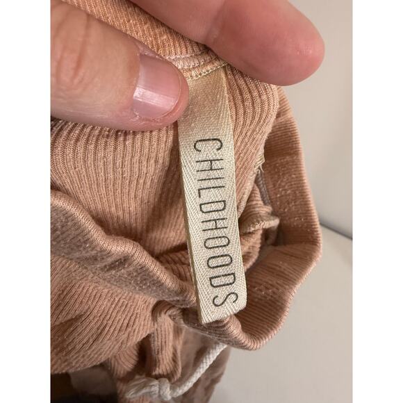 Kids Childhoods Beige Modal Ribbed Knit Pajama Set 3T - Picture 6 of 7